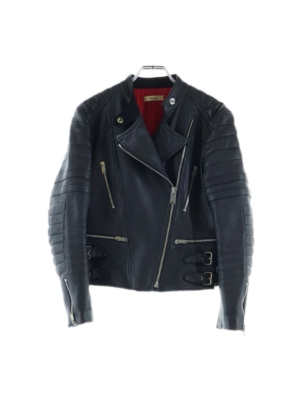 Celine Biker Lether Riders Jacket Phoebe Philo Era Leather Rider's Black